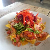 vegan nachos at Crate Cafe in Canggu
