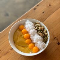 "mangolicious" smoothie bowl
v, gf at Crate Cafe in Canggu