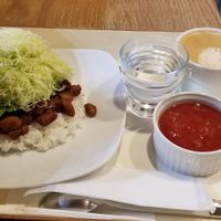 Taco rice with beans and avocado at Quina Harmonica  in Musashino