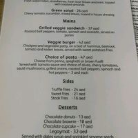 vegan menu side 1 at Tawa Bakery in Abu Dhabi