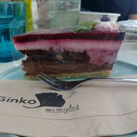 Bluberry-lime cake! Yummy!! at Ginko in Graz