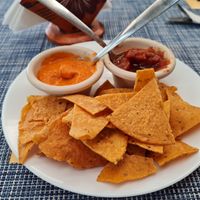 Chips and dip for free at Jardin La Reserva Restaurante in San Cristobal De Las Casas