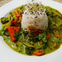 Green Curry at Jardin La Reserva Restaurante in San Cristobal De Las Casas