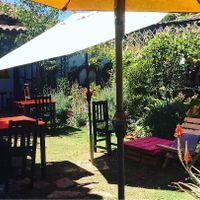 Fabulous outdoor garden setting at Jardin La Reserva Restaurante in San Cristobal De Las Casas