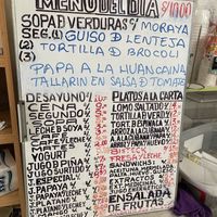 Menu (bit hard to decipher haha)  at La Delicia in Abancay
