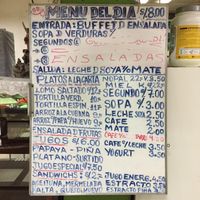 Menu at La Delicia in Abancay