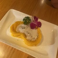 Mango sticky rice (amazing)  at Sweet Basil Thai Cuisine in Foster City