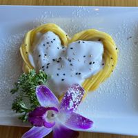 Mango sticky rice #Veganuary at Sweet Basil Thai Cuisine in Foster City