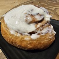 Cinnamon bun at Copper Branch in Waterloo