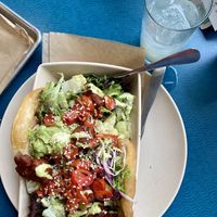 Taco salad with tempura cauliflower   at Bull Street Taco in Savannah