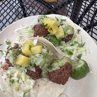 Falafel tacos on flour tortillas   at Bull Street Taco in Savannah