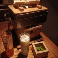 Freshly-made tofu (min. 2 people) + soy milk matcha #Veganuary at Sorano in Tokyo