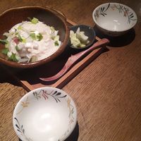 Mashed tofu with rice at Sorano in Tokyo