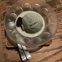 Green tea soy ice cream at Sorano in Tokyo