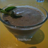 mint chocolate chip shake ('I am Bliss') at Cafe Gratitude in San Rafael