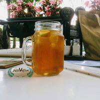 Sugar free apple & gooseberry ice tea, deliciously refreshing, lovely relaxing outside section. Lovely working environment for us workaholics, WiFi is available.    at Mugg & Bean - Lonehill in Johannesburg