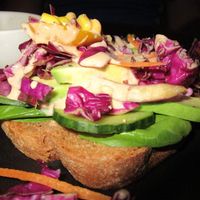 Rainbow toast! at Mugg & Bean - Lonehill in Johannesburg