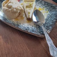Key lime pie and ice cream at The Saltwater Inn in Porthcawl