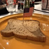 Vegan gluten free bread with vegan butter .  at Food For Thought in Williamsburg