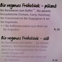 menu at Kaisers Gute Backstube in Loerrach