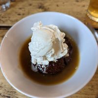 Sticky toffee pudding at The Spread Eagle in East London