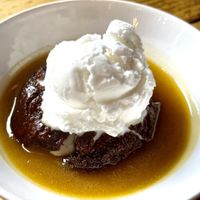 Sticky toffee pudding   at The Spread Eagle in East London