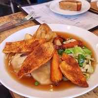 Pot roast celeriac & potato crackling (Sunday menu) at The Spread Eagle in East London