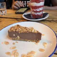 Chocolat torte and raspeberry cranachan  at The Spread Eagle in East London