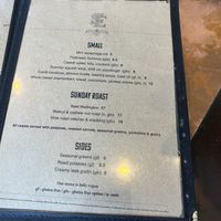 Menu  at The Spread Eagle in East London