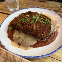 Deep fried lasagnaa  at The Spread Eagle in East London