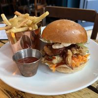 Korean burger  at The Spread Eagle in East London