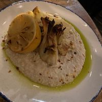 Fennel with burnt onion and charred lemonn  at The Spread Eagle in East London