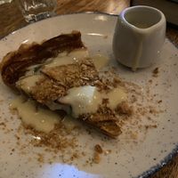 Apple pie and thyme custardd  at The Spread Eagle in East London