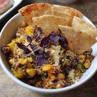 Corn Esquites and Totopes at The Spread Eagle in East London