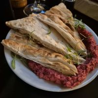 Houmous (beetroot) at The Spread Eagle in East London