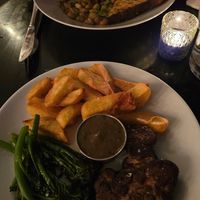 Lions mane steak and braised butter beans at The Spread Eagle in East London