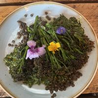 Broccoli with lentils   at The Spread Eagle in East London