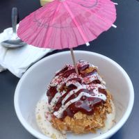 Deep fried icecream at The Spread Eagle in East London