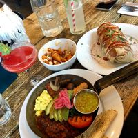 Brunch options: fry up and burrito - the burrito was the best!! at The Spread Eagle in East London