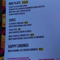 Great menu for sharing. at The Spread Eagle in East London