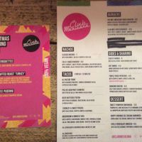 The Xmas Special and usual menus at The Spread Eagle in East London