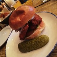Buffalo hen of the woods (mushroom) burger at The Spread Eagle in East London