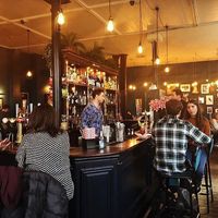 Around the bar  at The Spread Eagle in East London