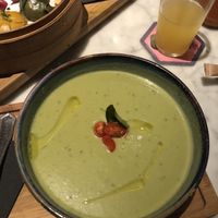Green gazpacho at Flax & Kale - Sant Pere Mes in Barcelona
