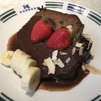 Chocolate cake at Flax & Kale - Sant Pere Mes in Barcelona