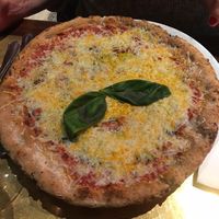 4 cheese pizza  at Flax & Kale - Sant Pere Mes in Barcelona