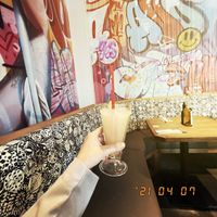 Slush style drink   at Flax & Kale - Sant Pere Mes in Barcelona