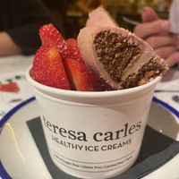 Ice cream chocolate  at Flax & Kale - Sant Pere Mes in Barcelona