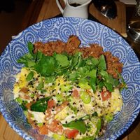 Japanese vegan bowl  at Flax & Kale - Sant Pere Mes in Barcelona