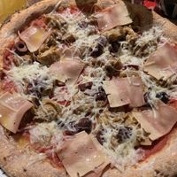 Vegan pizzaa  at Flax & Kale - Sant Pere Mes in Barcelona